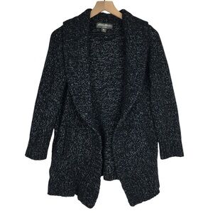 EDDIE BAUER Lounge Sweater Cardigan Knit Cozy Warm Loungewear Navy Size Medium